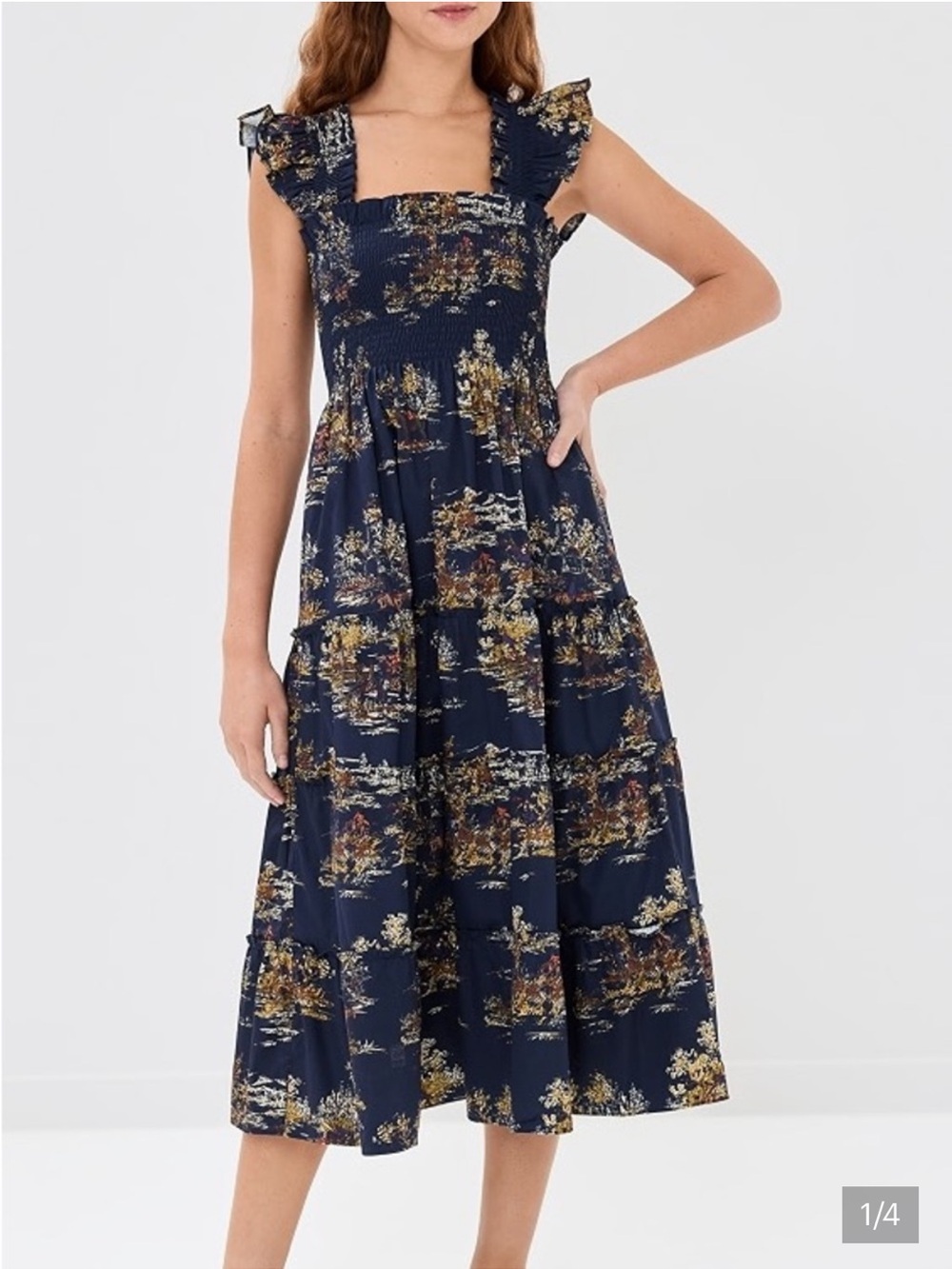 Hill House Home Ellie Nap Dress in Equestrian Toile XXXS